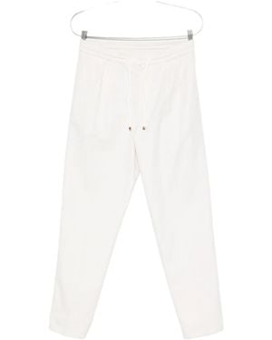 Brunello Cucinelli Cotton Track Trousers - White