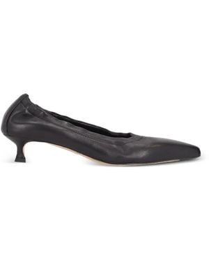 LA ROSE Luna Elasticated-Trim Court Shoes - White