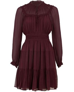 Ulla Johnson Ava Silk Mini Dress - Purple