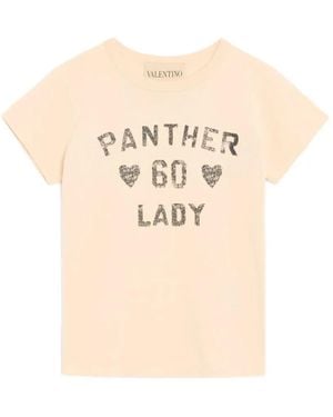 Valentino Garavani Printed Cotton T-Shirt - Natural