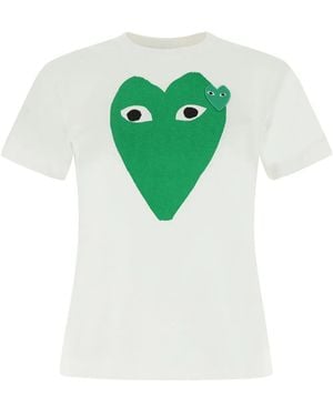 COMME DES GARÇONS PLAY Logo-Print T-Shirt - Green