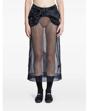 Simone Rocha Brocade Bow Waist Skirt - Black