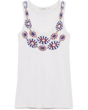 Maliparmi Ribbed Tank Top - White
