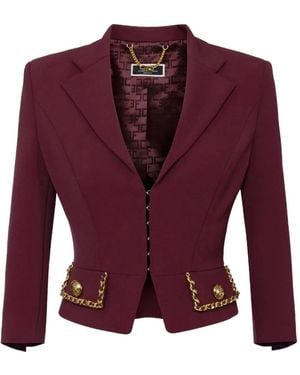 Elisabetta Franchi Sakko mit Kettendetail - Lila