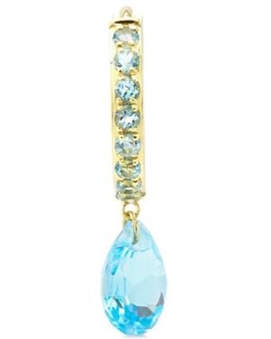 PERSÉE 18Kt Gelbgoldohrring Mit Topas - Blau
