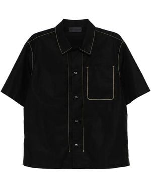 Moncler Cotton Short-Sleeved Shirt - Black