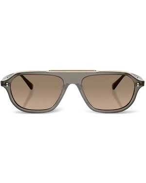 Oliver Peoples Estin Pilot-Frame Sunglasses - Grey