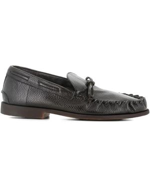Alexander Hotto Gathered-Detail Moccasin Loafers - Grey