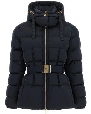 Elisabetta Franchi Down Jacket - Blue