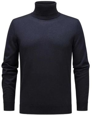 ZEGNA Roll-Neck Knitted Jumper - Blue