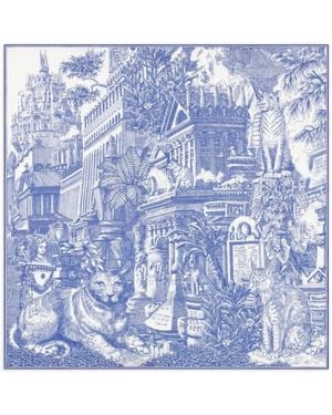 Inoui Edition Pañuelo Con Estampado Gráfico - Azul