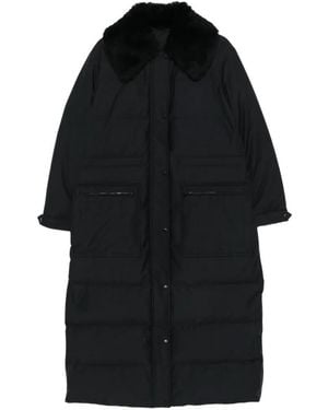 Yves Salomon Cappotto Con Collo - Nero