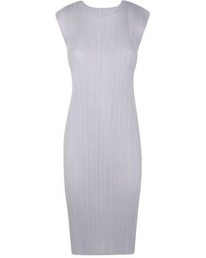 Pleats Please Issey Miyake プリーツ ドレス - グレー