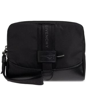 Givenchy Clutch mit Logo-Print - Schwarz