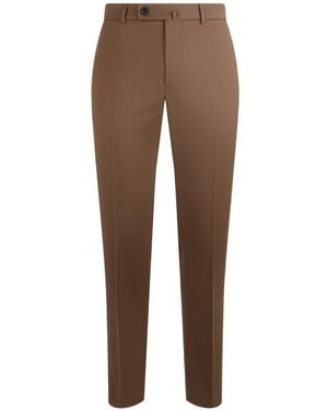 Slowear Pressed-Crease Tailored Pants - Brown