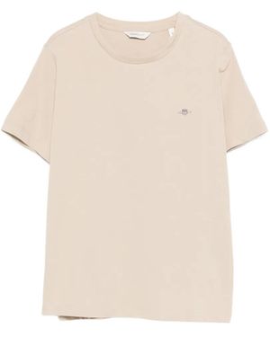 GANT Logo-Embroidered T-Shirt - White