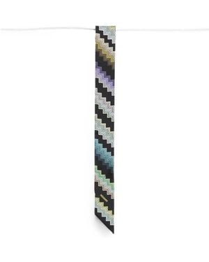 Missoni Zigzag Skinny Scarf - White