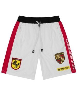 Godspeed Logo-Patch Shorts - Red
