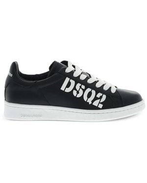 DSquared² Boxer Logo-Print Sneakers - White