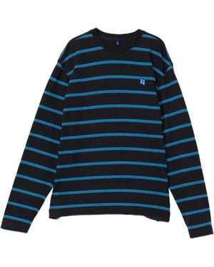 Adererror Sig Striped Long-Sleeve T-Shirt - Blue