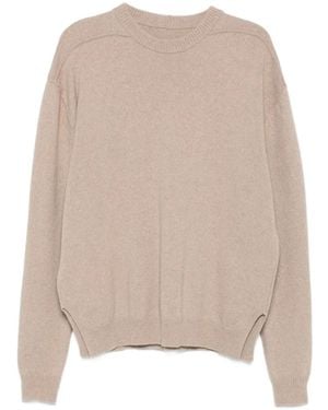 Rick Owens Gerippter Pullover Mit Rundem Ausschnitt - Natur