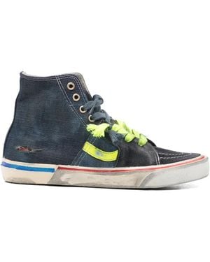 Paul Esterlin Baskets Montantes Caly Star À Design Color Block - Blue