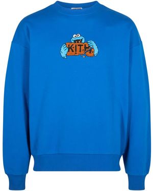 Kith Sesame Street Cookie Monster Nelson "Voyage" Sweatshirt - Blau