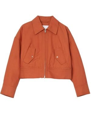 3.1 Phillip Lim Zip-Front Pocket Shirt Jacket - Orange