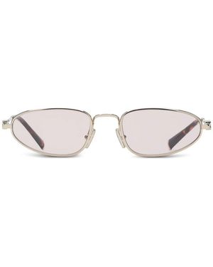 Miu Miu Lunettes De Soleil À Monture Ovale - Rose