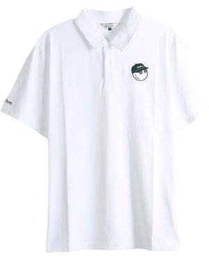Malbon Golf Polo Con Logo Bordado - Blanco