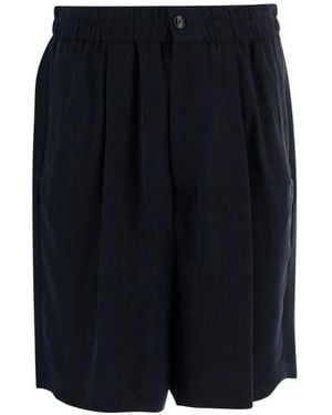 Giorgio Armani Buttoned Bermuda Shorts - Blue