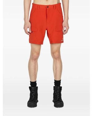 Ostrya Bermudas Con Logo Estampado - Rojo