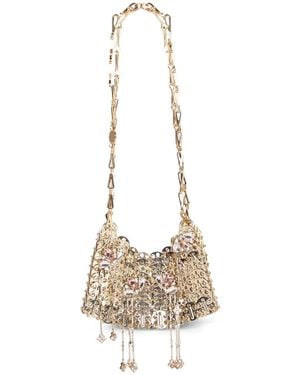 Rabanne 1969 Crystal-Embellished Chainmail Shoulder Bag - Natural
