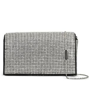 Twentyfourhaitch Luniva Crystal-Embellished Shoulder Bag - Grey