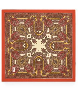 Saint Laurent Square Scarf - Brown