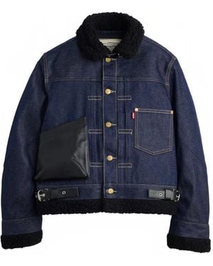 Sacai X Levi's Panelled Denim Jacket - Blue