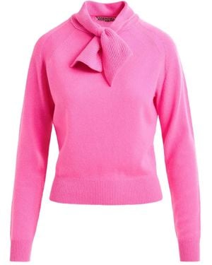 Essentiel Antwerp ボウタイ カシミアセーター - ピンク
