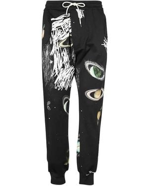 Vivienne Westwood Pantaloni Sportivi Elasticizzati Con Stampa Grafica - Nero
