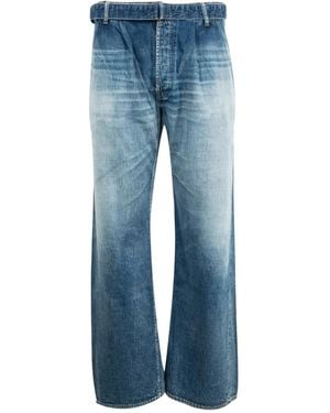Fullcount Wide-Leg-Jeans mit Taschen - Blau