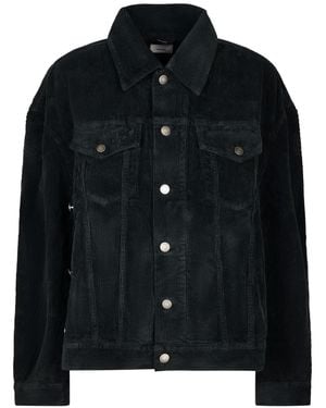 Haikure Corduroy Button Jacket - Black