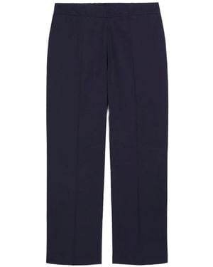 Momoní Vejo Poplin Straight-Leg Trousers - Blue