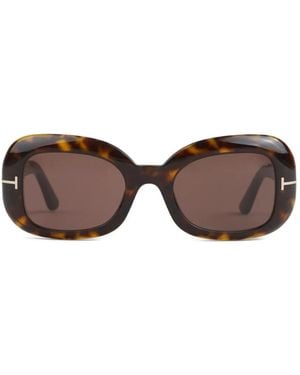 Tom Ford Oval-Frame Sunglasses - Brown