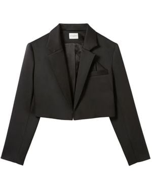 Claudie Pierlot Cropped-Blazer Mit Taschen - Schwarz