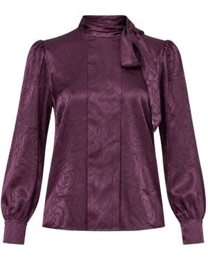 Nissa Satin Viscose Top - Purple
