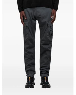 C.P. Company C. P. Company Stretch Sateen Ergonomic Cargo Trousers - Black