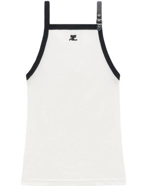 Courreges Top sin mangas Buckle - Multicolor
