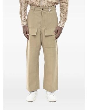 Valentino Garavani Patch-Pocket Cargo Trousers - Natural