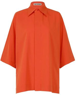 Issey Miyake Camisa Looped - Naranja