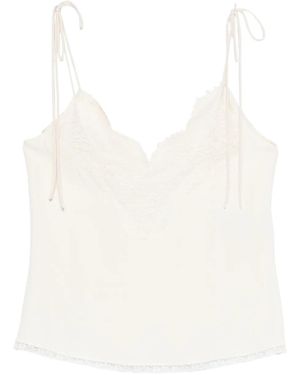 Valentino Garavani Lace-Trim Top - White