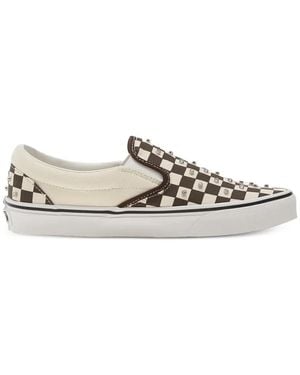 Vans Checkerboard Stud-Embellished Trainers - White